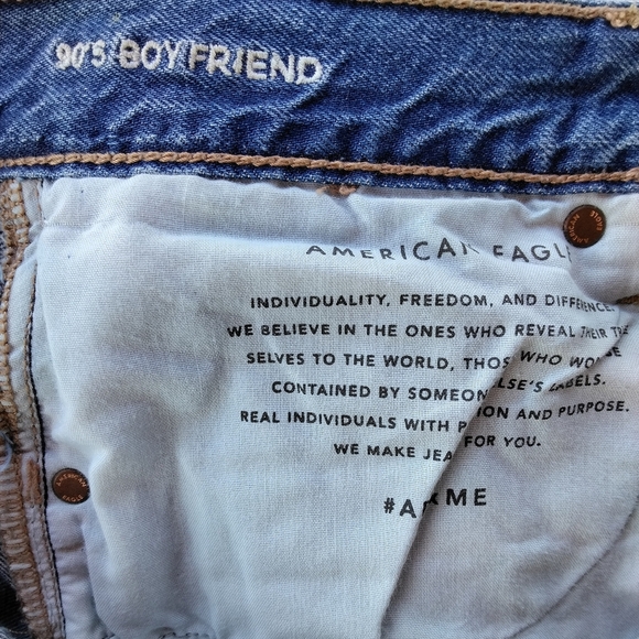American Eagle Medium Wash 90's Boyfriend Jeans‎ Button Fly Cotton Size 2 - Picture 9 of 9